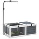 image 1 of PawHut Tortoise House, Wooden Tortoise Table w/ Lamp Holder - Grey
