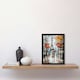 image 2 of Umbrella Lovers Abstract Autumn Paris Home Decor Black Framed Wall Art Print A4