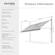image 6 of Awning with hand crank - pressure fitted , height adjustable | Grey | light grey | 400 x 180 cm | 1