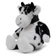 image 3 of Mumbles Zippie Cow Plush Toy - Black/White - L