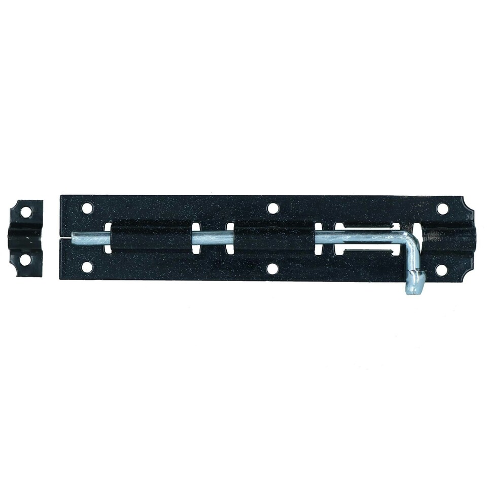 image 1 of 6" Jumbo Tower Bolt Sliding Shoot Bolt Latch Catch for Sheds Gates Doors 6pc Black