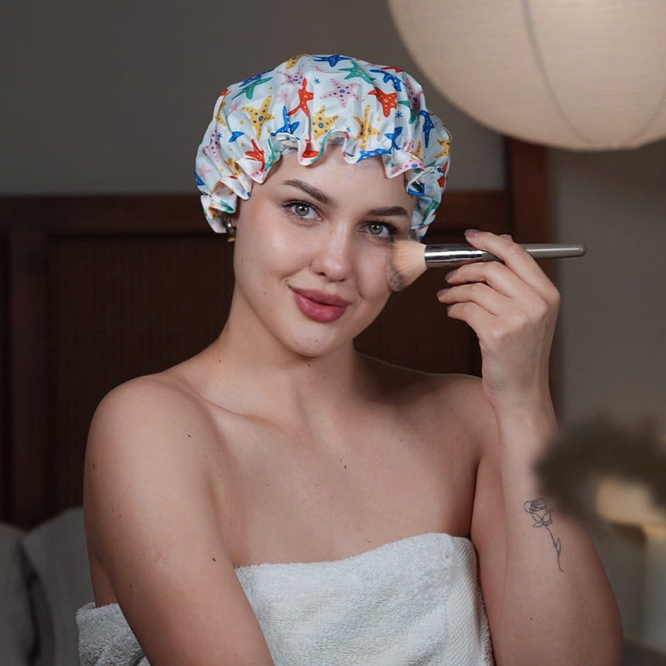 image 1 of SMUG Shower Cap - Starfish Print