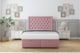 image 1 of Sloomy Montana Pink Plush Ottoman Bed With Mattress With 54" Floor Standing Headboard 3' Single
