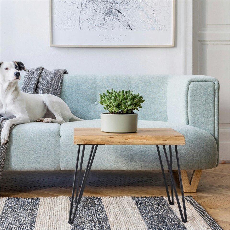 image 1 of Yaheetech Solid Hairpin Table Legs Black