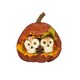 image 1 of Marco Paul Autumn Pumpkin Ornament with Owls Fall Decoration 17cm