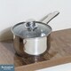 image 4 of Buckingham Stainless Steel Deep Saucepan with Glass Lid 16 cm , 2 Litre | Silver