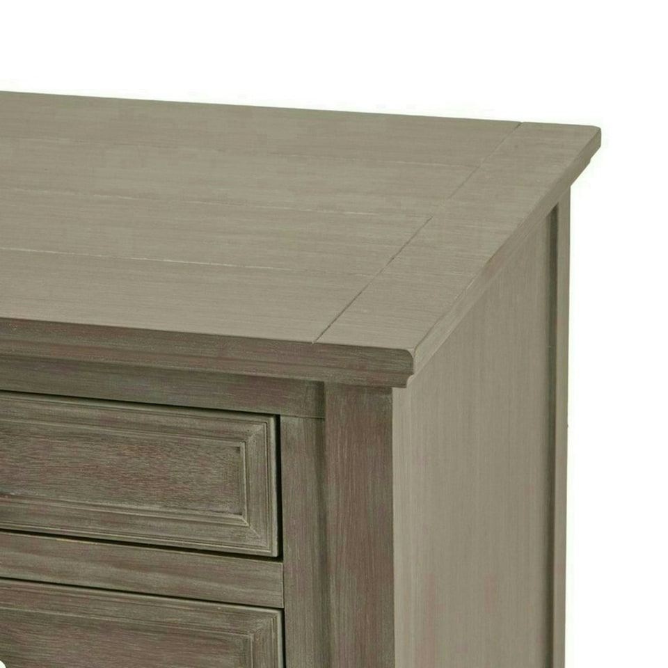 image 1 of The Serene Collection Three Drawer Bedside Table - Wood - L43 x W48 x H59 cm - Grey