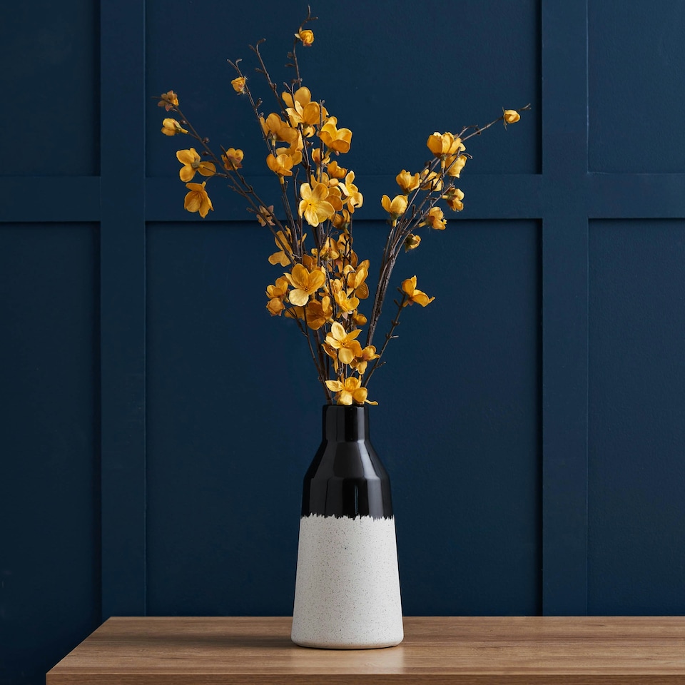 image 1 of BHS Bottle Shape Ceramic Vase, Black