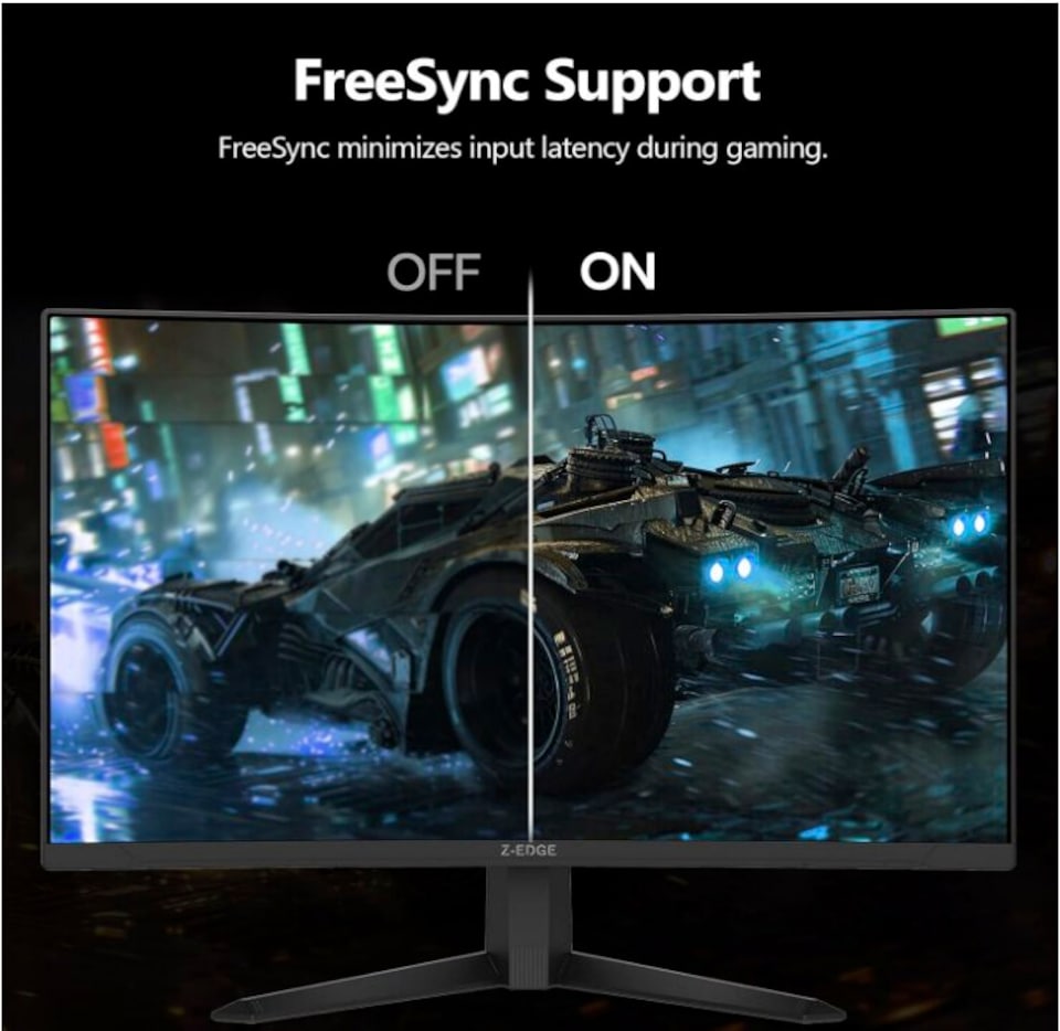 image 1 of Z-Edge 27 Inch 300Hz(DP) 240Hz(HDMI) Curved Gaming Monitor 1ms MPRT Full HD LED Monitor, 16:9 VA Panel, FreeSync, HDR10, HDMI 2.0 & DisplayPort 1.4, VESA Mountable | Black | 1