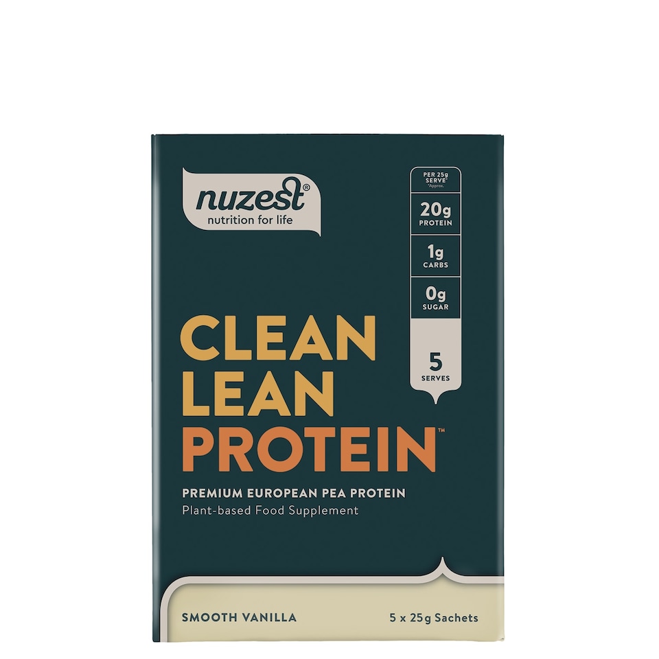 image 1 of Nuzest Clean Lean Protein Vegan Pea Protein Powder Smooth Vanilla 5 x 25g Servings
