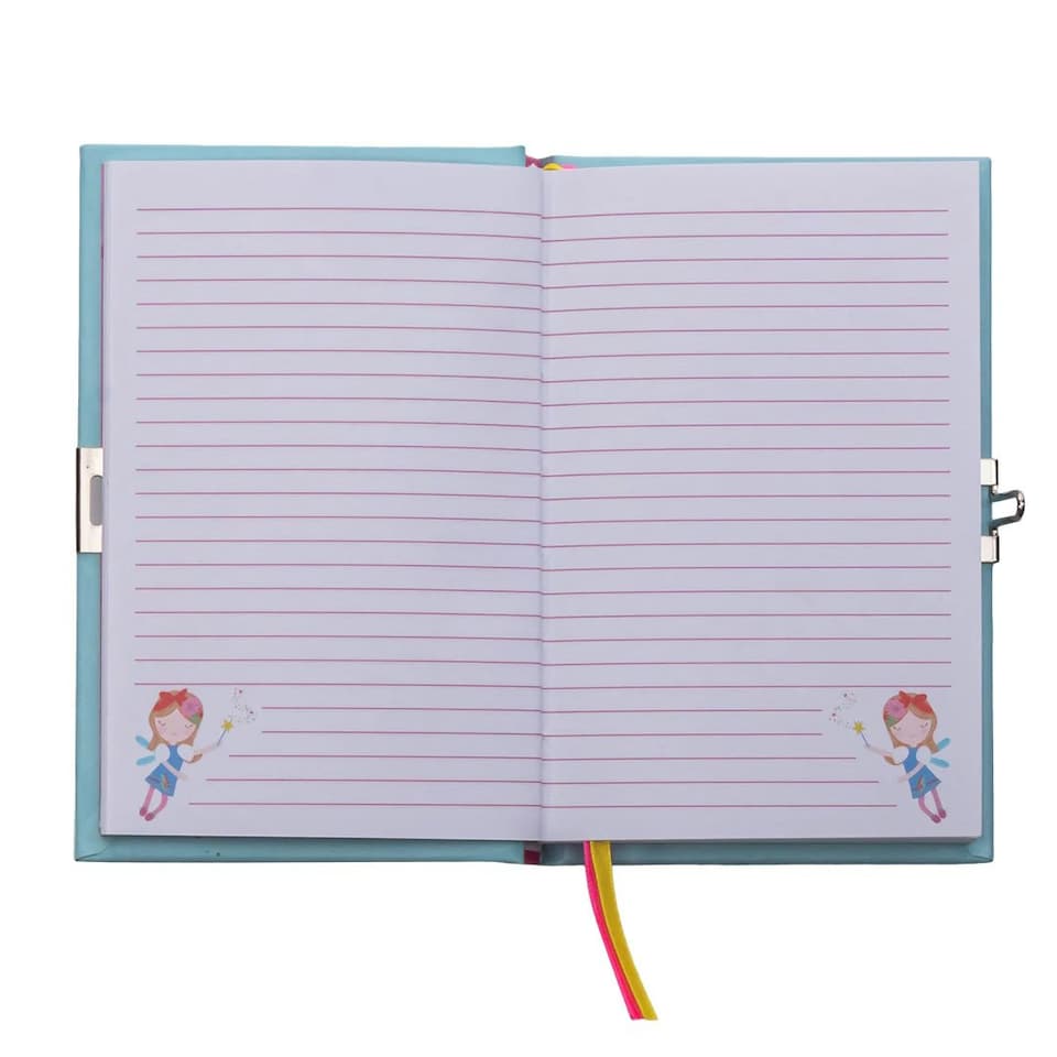 image 1 of Floss & Rock Children's Lockable Secret Diary Notebook - Rainbow Fairy
