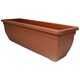image 2 of 1 x Terracotta 60cm Rectangular Winchester Trough Bell Pot Planter Perfect For Showcasing Flowers & Plants Brown