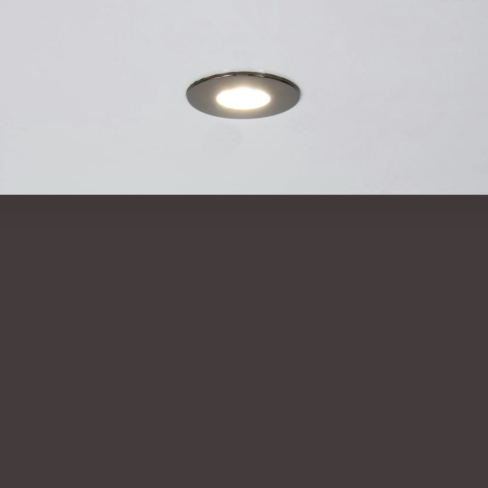 image 1 of BHS Nate LED Fixed Fire Rated IP65 Recessed Spotlight | Black | Black Chrome | 1