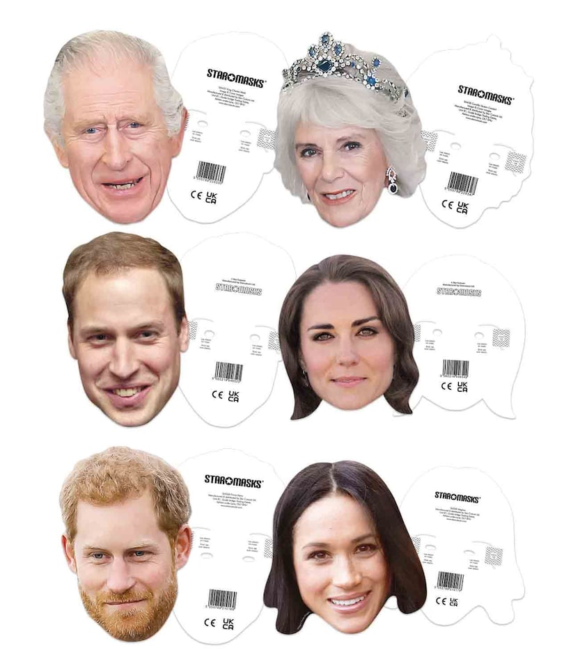 image 1 of Royal Family Royal Connections Cardboard Face Masks - Pack of 6