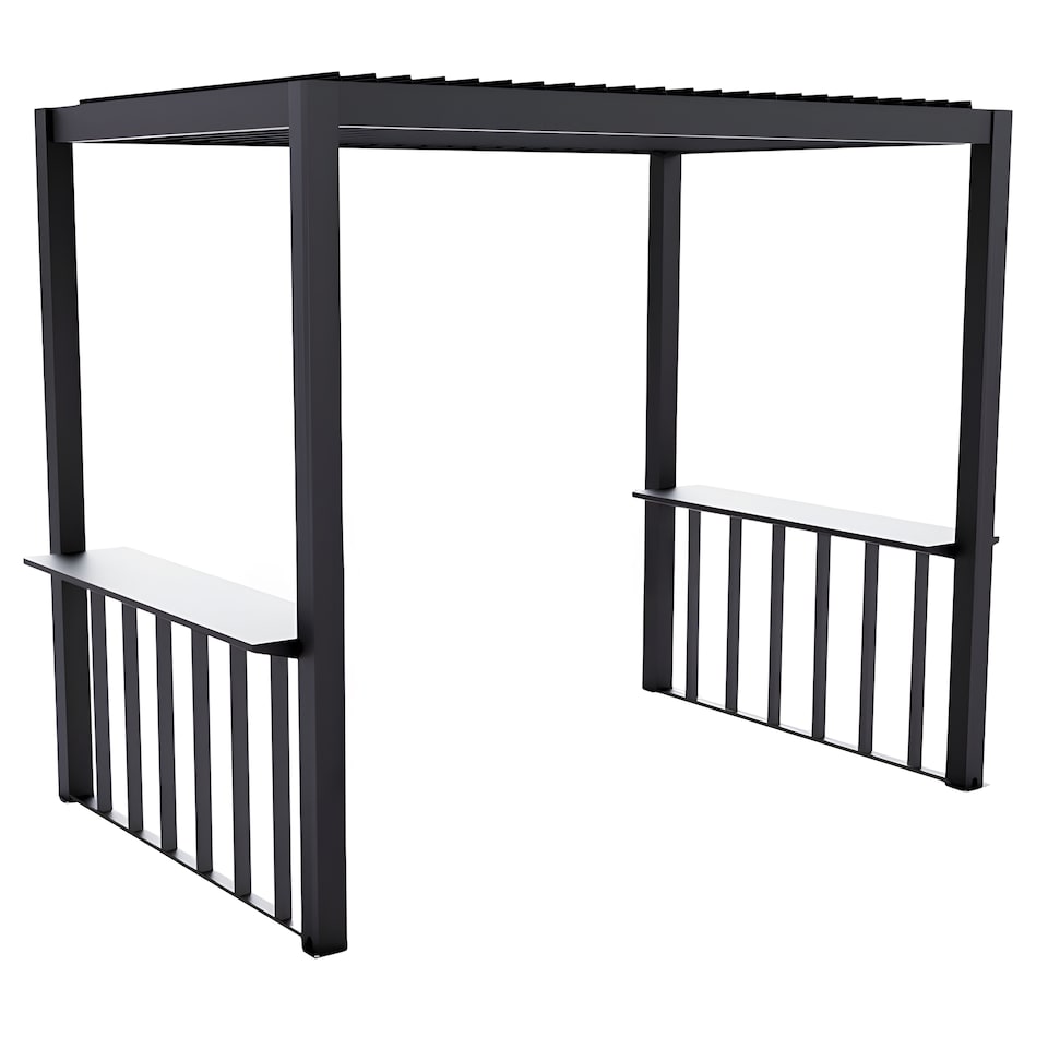 image 1 of Living 2.5m x 1.5m Deluxe BBQ Veranda Pergola Louvered Shutter Roof