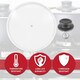 image 7 of SPARES2GO Glass Cookware Lid + Curved Handle Tempered Pan Pot Dish Cover Replacement Kit (30cm)