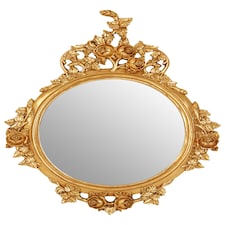 Interiors by Premier Gold Finish Round Wall Mirror Gold