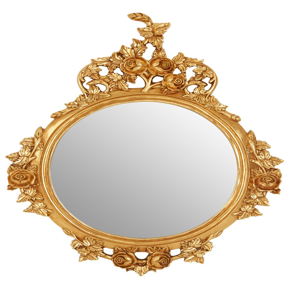 image 1 of Interiors by Premier Gold Finish Round Wall Mirror Gold