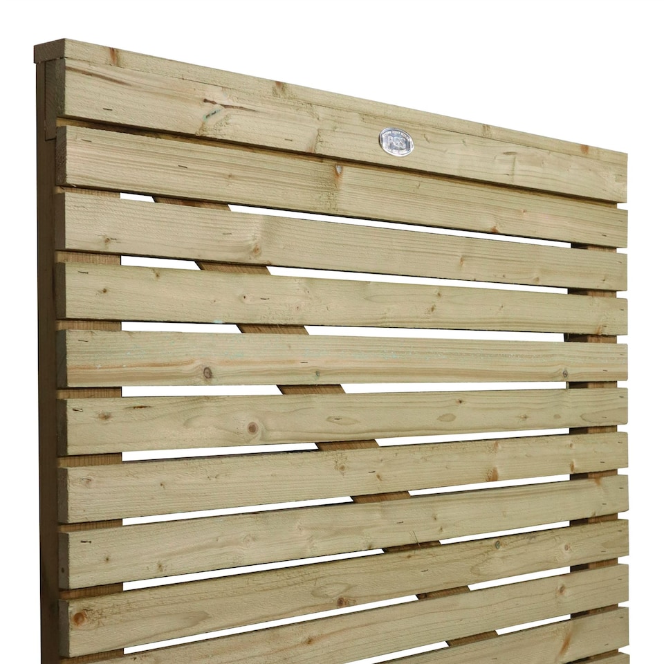 image 1 of Roma Slatted Garden Gate 4ft x 3ft Treated Wooden Decorative Venetian-Style Door