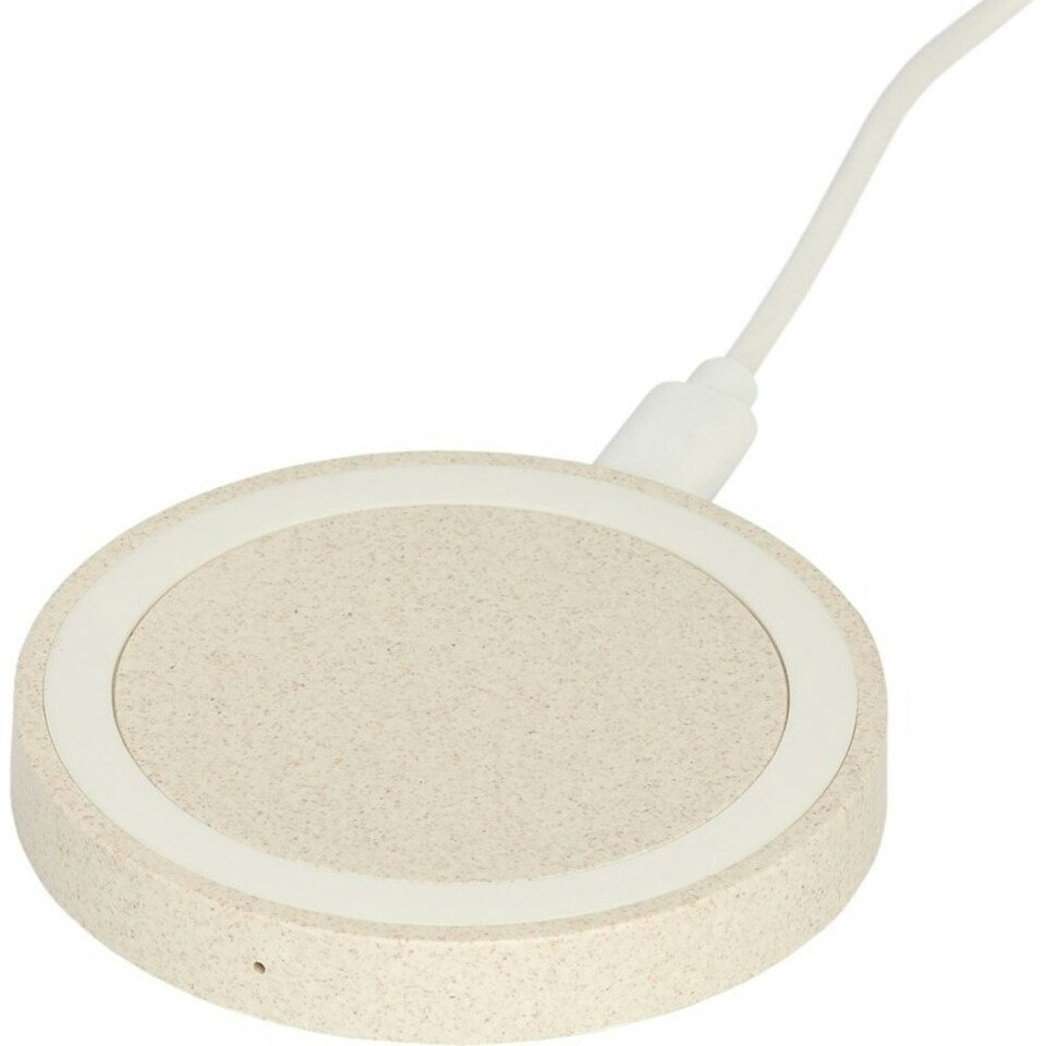 image 1 of Avenue Naka Wheat Straw Wireless Phone Charger - Beige - One Size