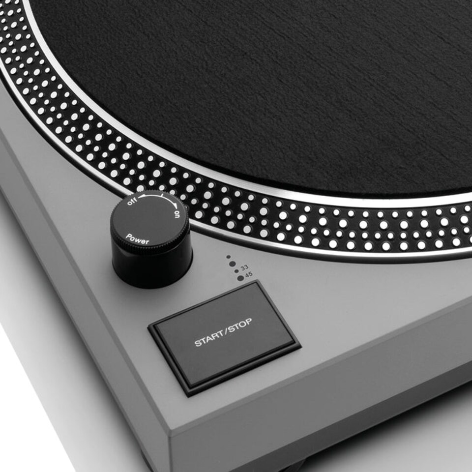 image 1 of LENCO L-3810GY - Direct Drive turntable with USB - Grey