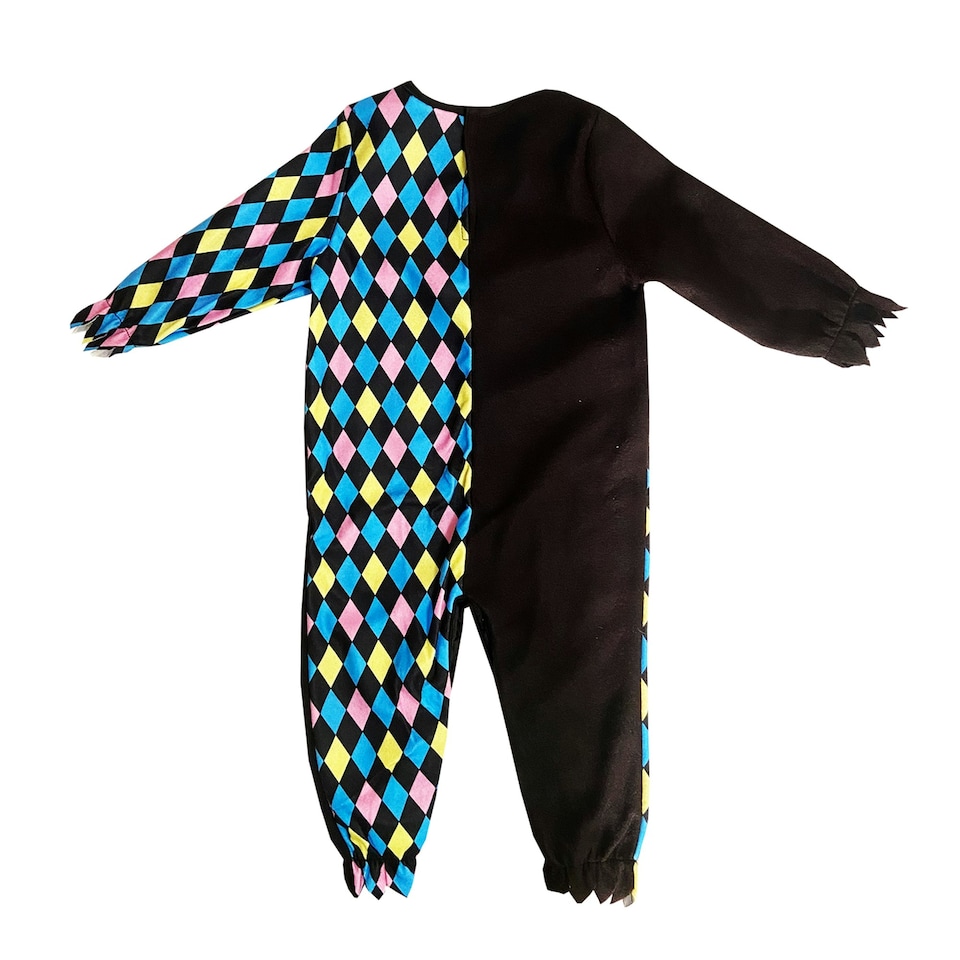 image 1 of Bristol Novelty Baby Court Jester Costume - Black/Blue/Pink - 3-4 Years 3