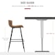 image 6 of HOMCOM Bar Stools Set of 2, PU Leather Bar Chairs with Back and Steel Legs