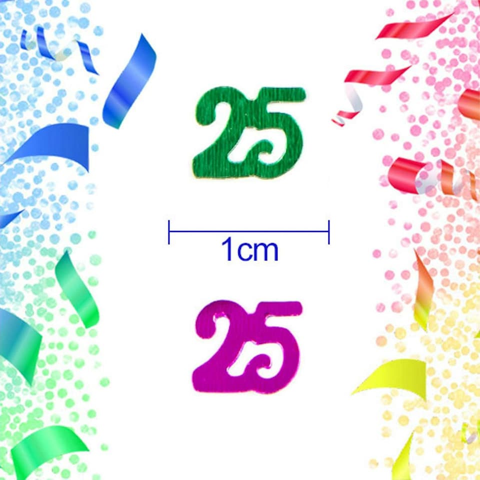image 1 of of 14g Multicolour 25th Confetti