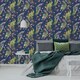image 3 of Holden Décor Menali Peacock Textured Wallpaper - Blue - 10m x 53cm Blue