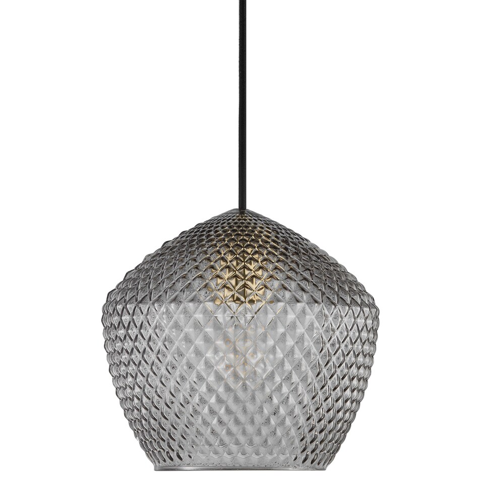 image 1 of Nordlux Orbiform Indoor Pendant Light Brass Glass E27 Retro - Mains Powered, IP20