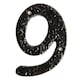 image 1 of Hammer & Tongs Rustic Iron Numeral - Number 9 - H75mm - Black
