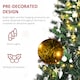 image 4 of HOMCOM 1.8m 6ft PreLit Artificial Christmas Tree 200 LED Xmas Tree Holiday Decor with Decorative Balls Ornament Metal Stand