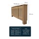 image 5 of JSH Radiator Cover Unpainted Horizontal Slat Wood MDF - Adjustable - 140-204cm (W) x 81.5cm (H) x 19cm (D) | Brown