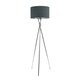 image 4 of ValueLights Camden Chrome Tripod Floor Lamp Charcoal & Silver Shade & Bulb | Grey
