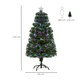 image 3 of HOMCOM 4FT Multicoloured Artificial Christmas Tree w/ Pre-Lit Modes Metal Stand