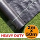 image 1 of 2m X 50m Ground Cover Fabric Landscape Garden Weed Control Membrane Heavy Duty