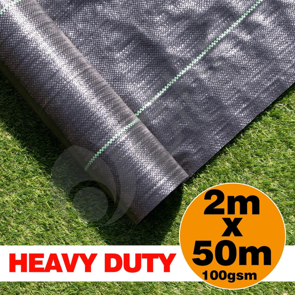 image 1 of 2m X 50m Ground Cover Fabric Landscape Garden Weed Control Membrane Heavy Duty