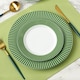 image 3 of 12pc Belmont Green Stripe DESIGN Dinner Set