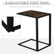 image 7 of HOMCOM C-Shape Side End Table w/ Steel Frame Wide Base for Living Room Brown