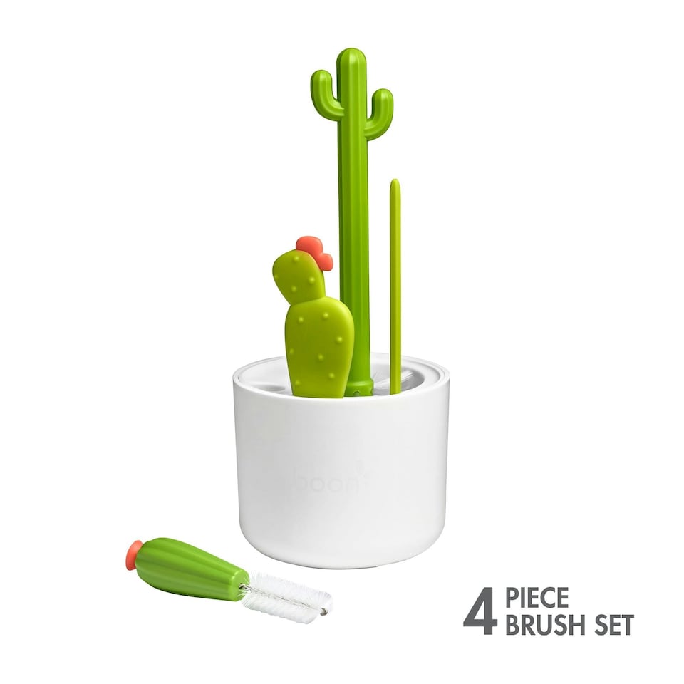 image 1 of Boon CACTI Bottle Cleaning Brush Set