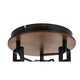 image 6 of COSYLYTE Kandan 3 Light Matt Black Wire Shade Spotlight with Wooden Backplate | Black | Walnut wood | 1