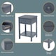 image 2 of Options 1 Drawer Petite Bedside Cabinet - Shaker-Style Nightstand for Bedrooms | Blue | Blue | 1