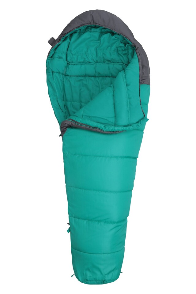 image 1 of Mountain Warehouse Summit 250 Mummy Sleeping Bag Insulated 3 Season Camping Hiking Bed