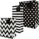 image 1 of Contemporary Black Designs Multi Occasion Gift Bag Bundle 3 Essential Sized Bags