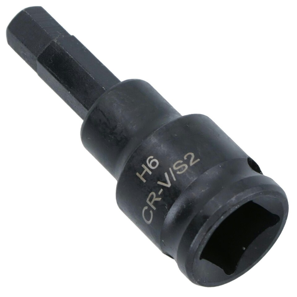 image 1 of 6mm x 45mm 3/8in. Drive Short Impact Impacted Allen Hex Key Socket