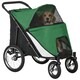 image 1 of PawHut Foldable Pet Stroller with Cushion, for M, L Dogs - Green