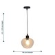 image 8 of First Choice Lighting Set of 2 Bradson Clear Swirl Glass with Black Pendant Fittings Black | Clear