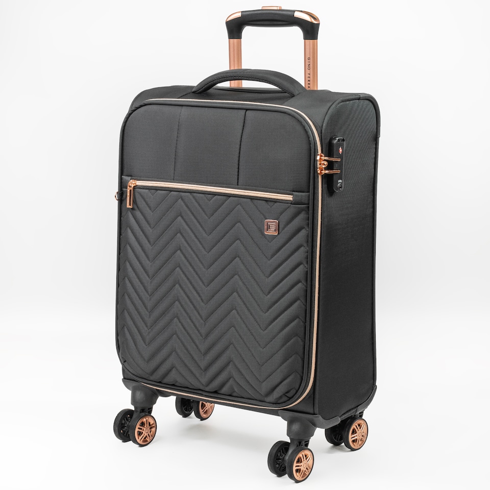 image 1 of Gino Ferrari Biella Small Carry-On Travel Suitcase 4 Wheel - Black