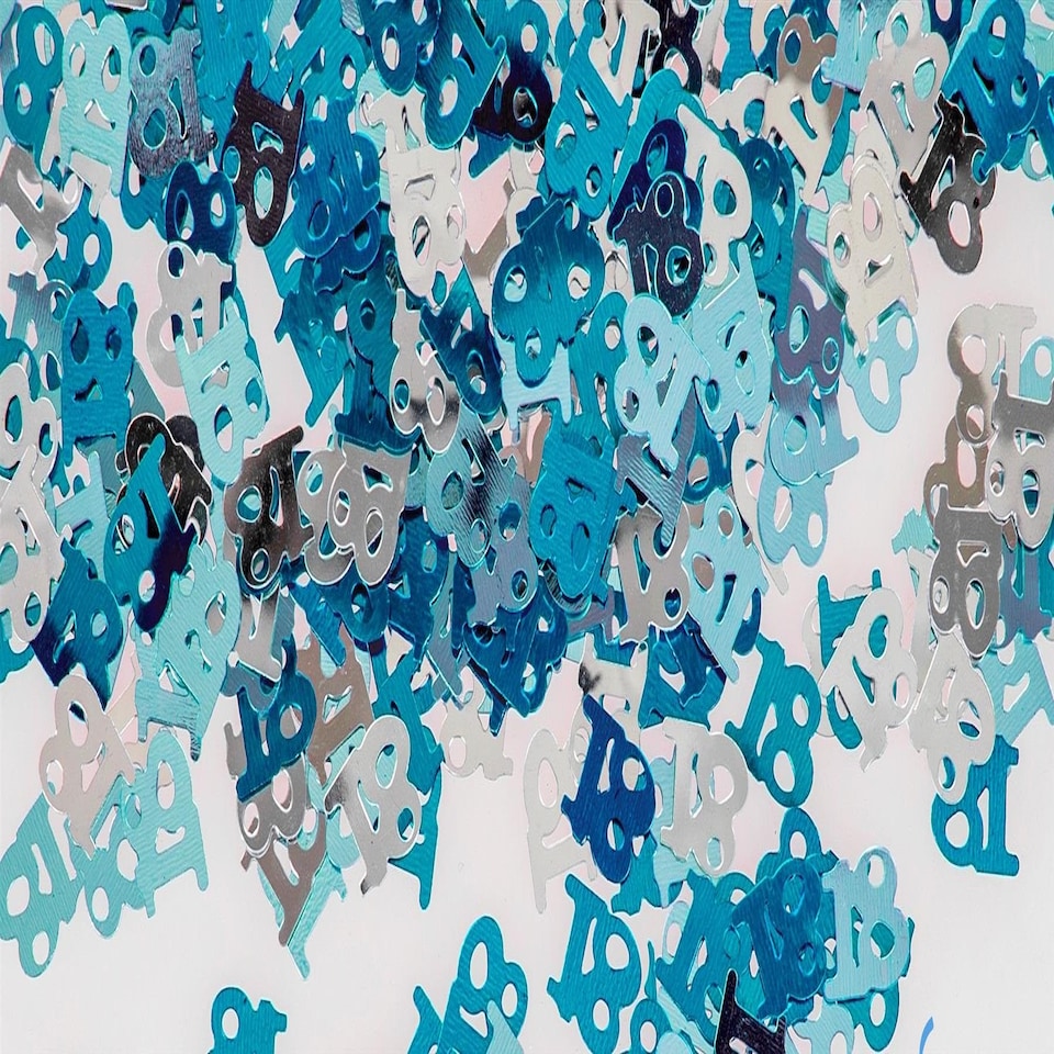 image 1 of 14g 18th Blue Happy Birthday Confetti