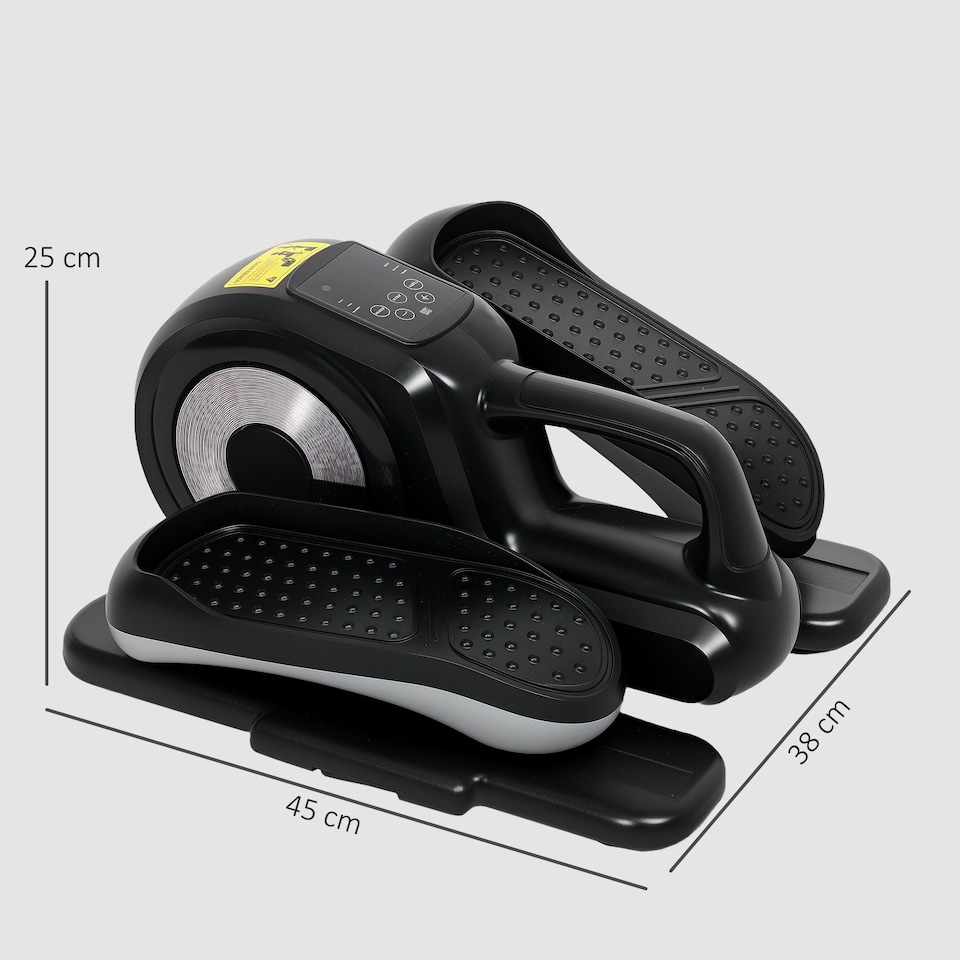 image 1 of SPORTNOW Mini Elliptical Machine, Seated Pedal Exerciser w Remote Control